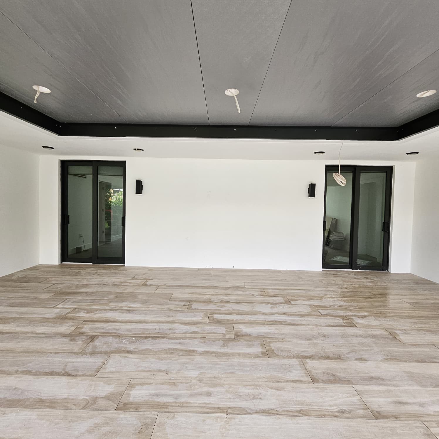 Covered patio before the entertainment-area installation
